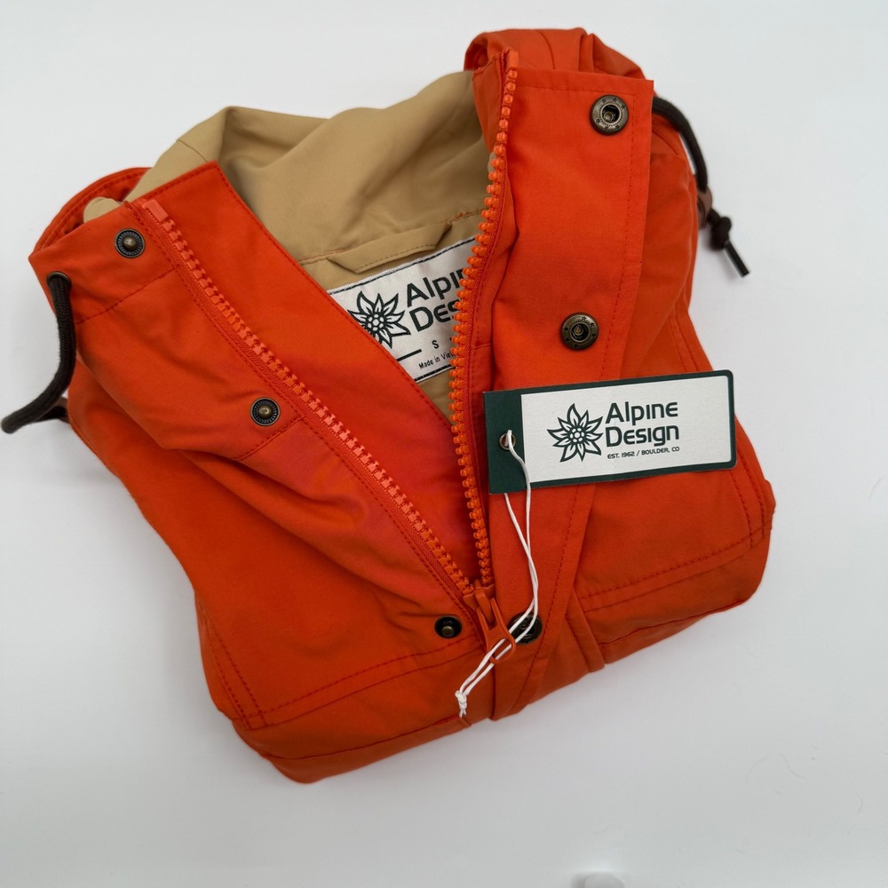 Alpine Design Rocky‎ Mountain Search Rescue Orange Hooded Jacket Size S